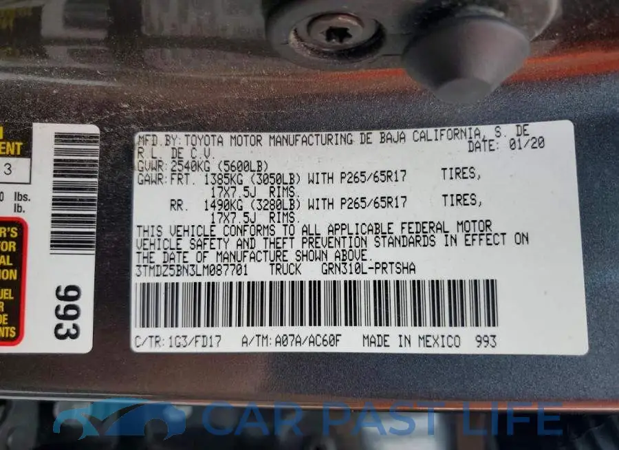 3TMDZ5BN3LM087701# 12