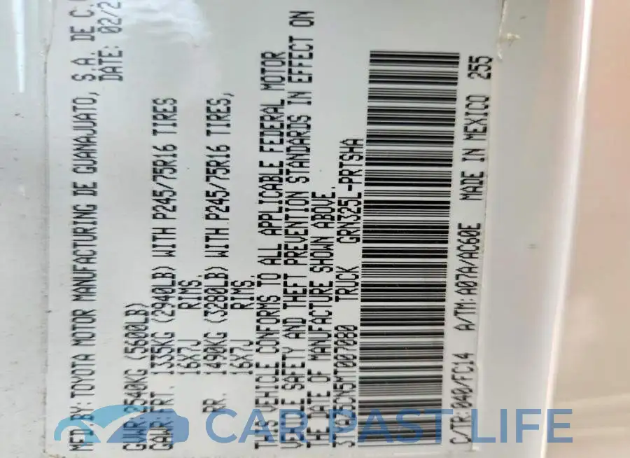 3TYAZ5CN5MT007080# 12