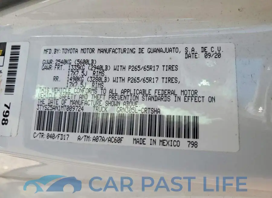 3TYSZ5AN1MT009724# 12
