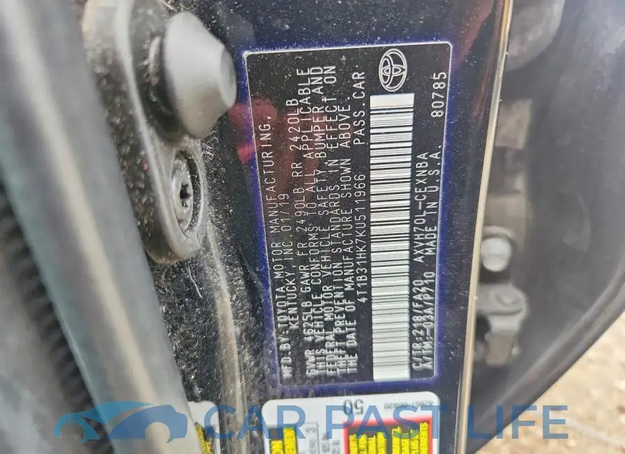 4T1B31HK7KU511966# 13