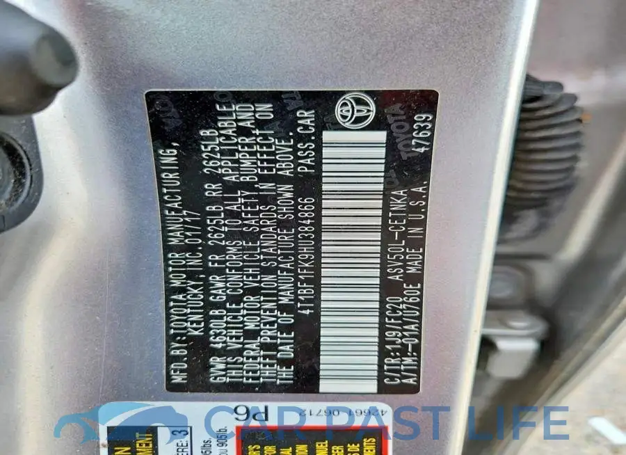 4T1BF1FK9HU384866# 12