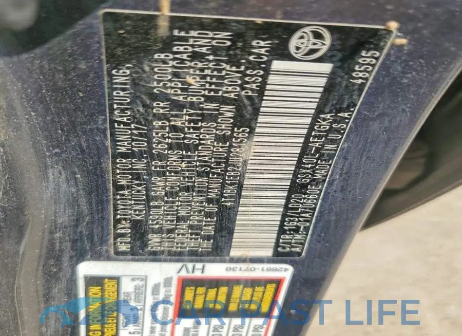 4T1BK1EB2JU281565# 12