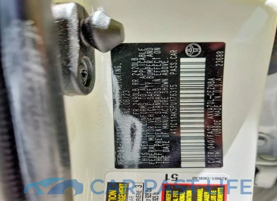 4T1C11AK5PU176315# 12