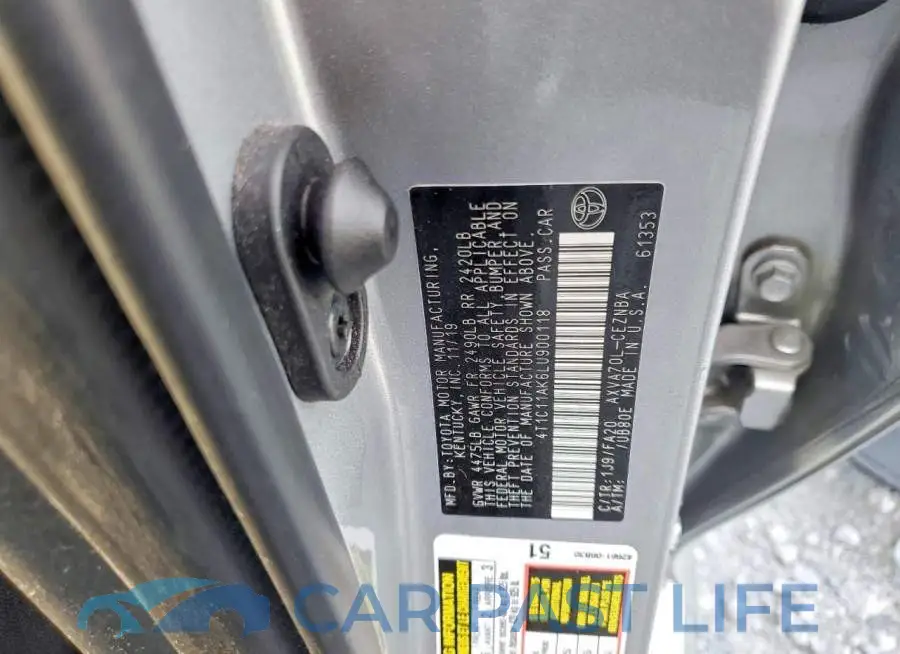 4T1C11AK6LU900118# 12