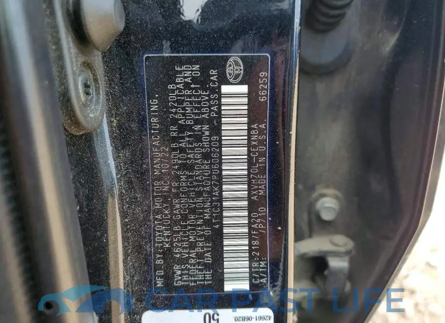 4T1C31AK7PU606209# 12