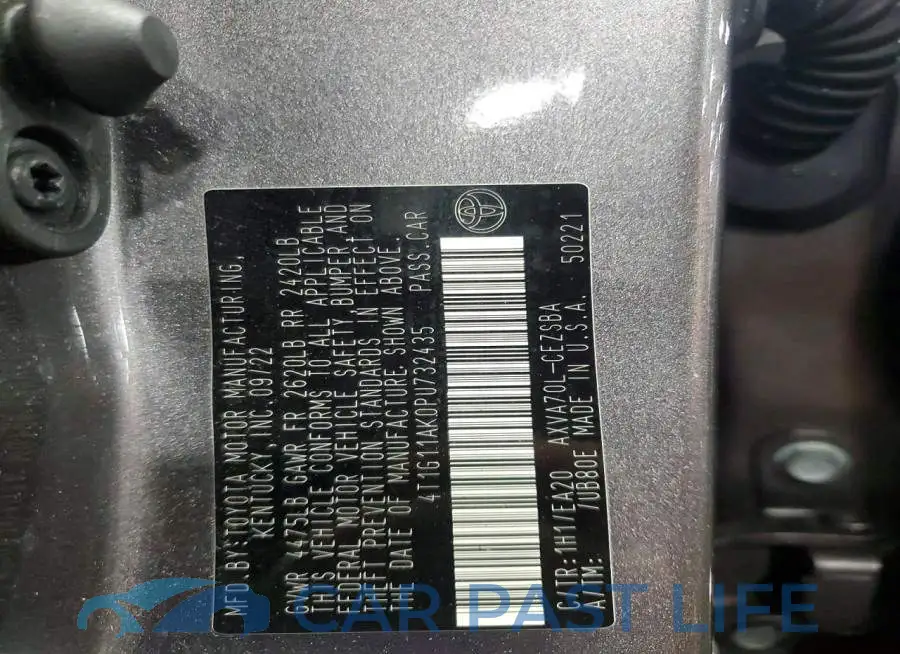 4T1G11AK0PU732435# 13
