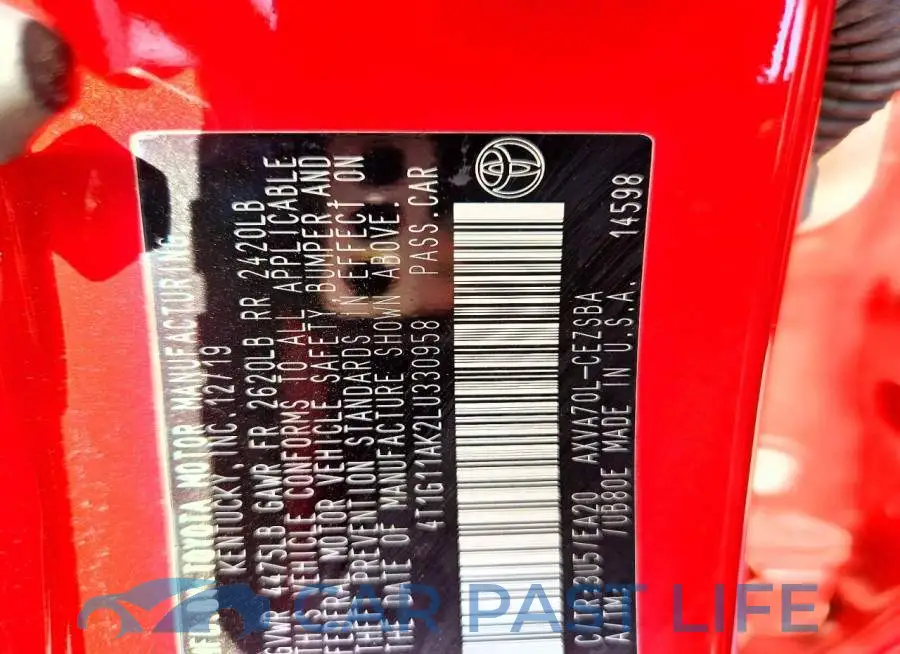 4T1G11AK2LU330958# 13
