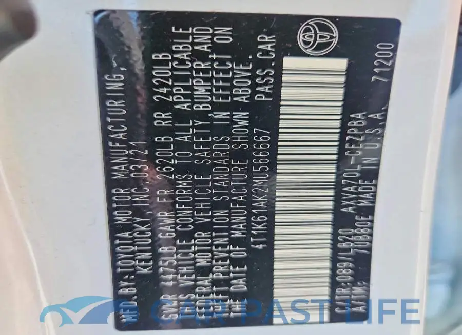 4T1K61AK2MU566667# 13