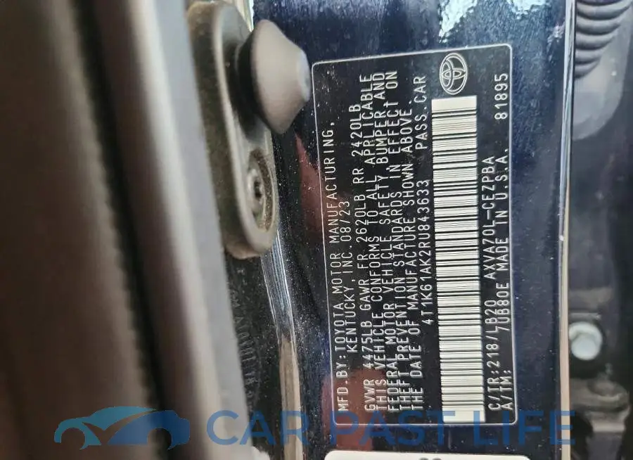 4T1K61AK2RU843633# 12