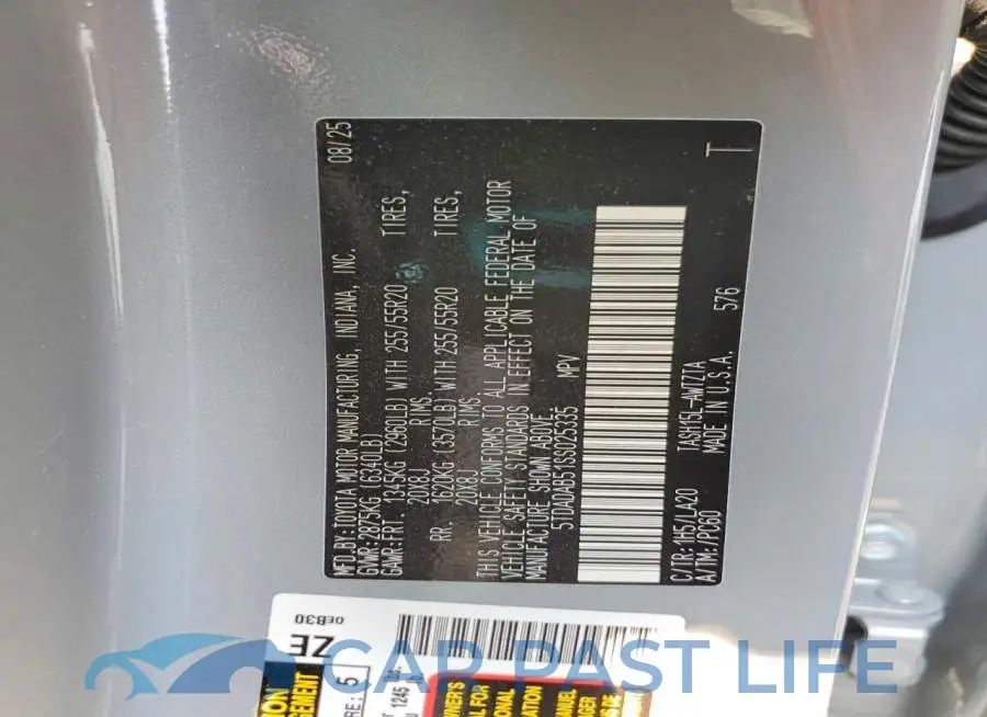 5TDADAB51SS025335# 13