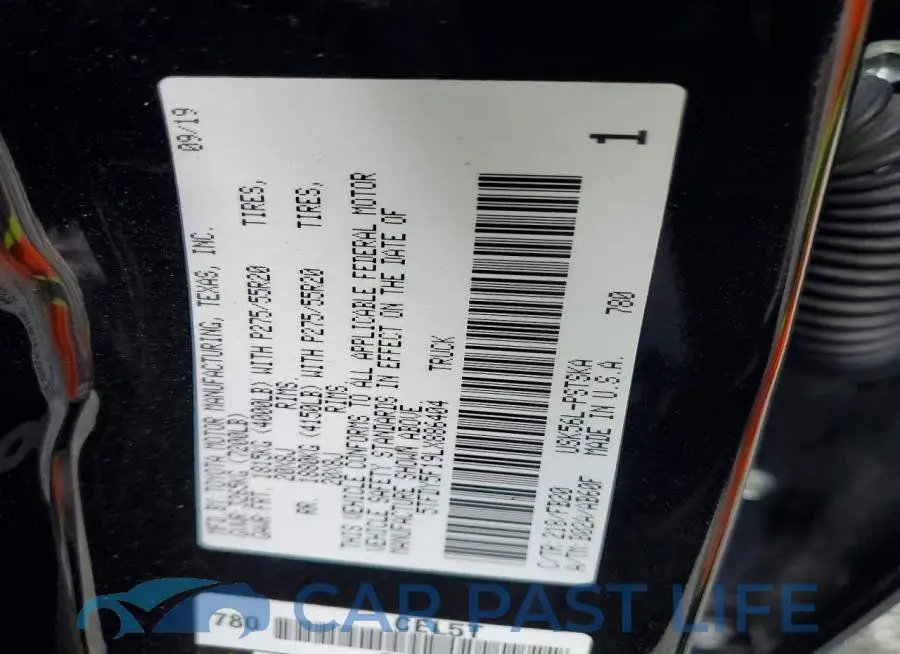 5TFDY5F19LX886404# 12