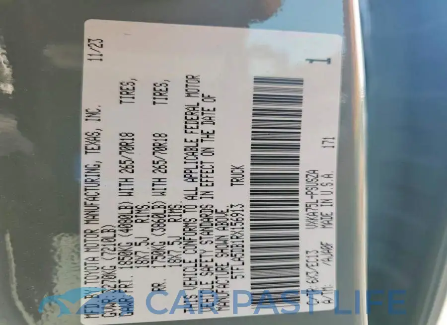 5TFLA5DB1RX156913# 12