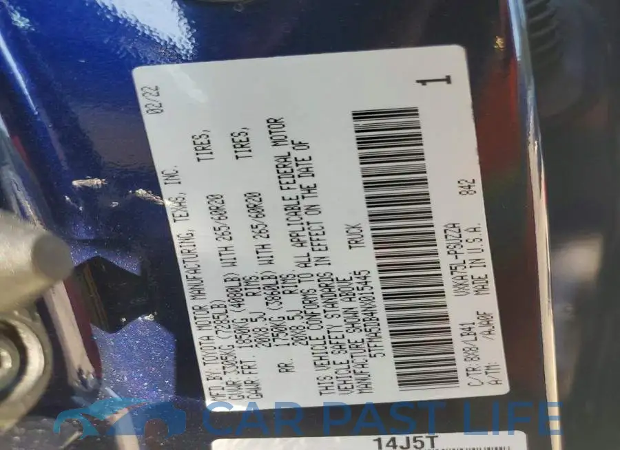5TFMA5DB4NX015445# 13