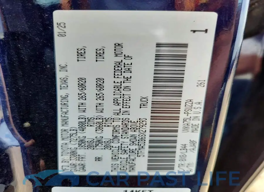 5TFMA5DB6SX279293# 12