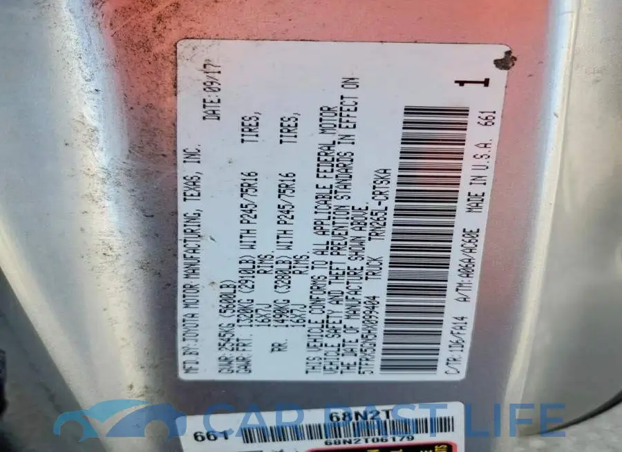 5TFRX5GN5HX099404# 12