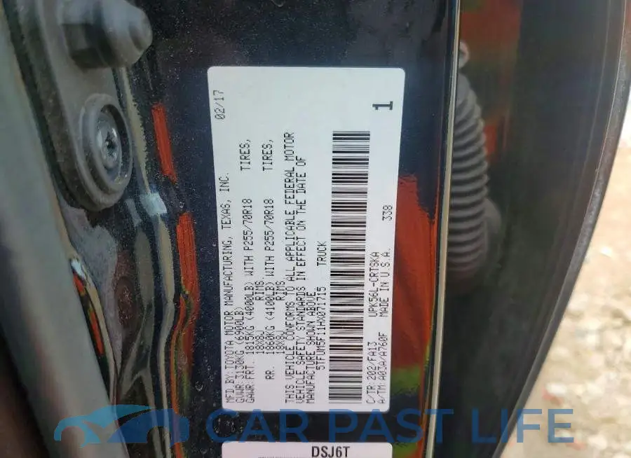 5TFUM5F11HX071715# 12