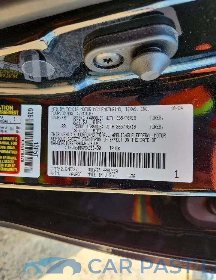5TFWA5DBXSX256480# 12