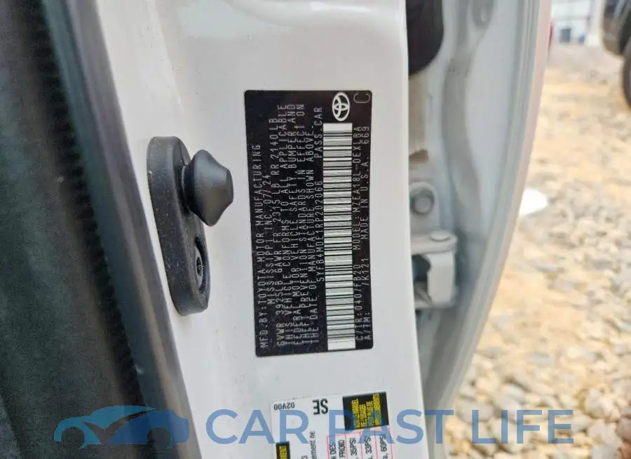 5YFB4MDE1RP202066# 12