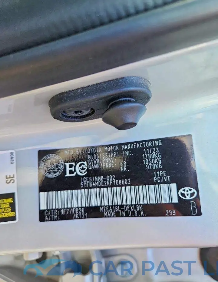 5YFB4MDE2RP108603# 13