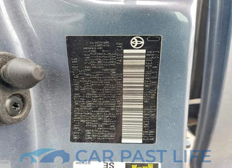 5YFB4MDE4SP306430# 12