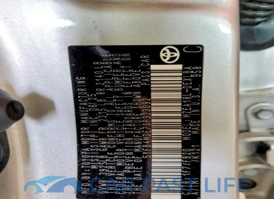 5YFB4MDE7SP323092# 13