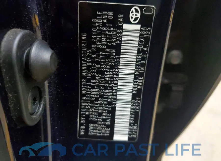 5YFB4MDE8SP269561# 12