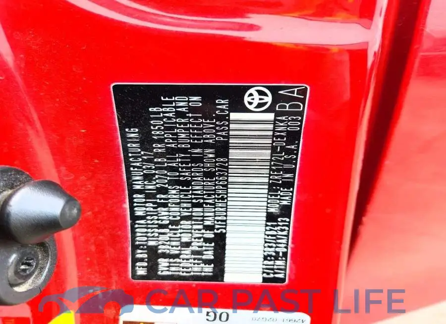 5YFBURHE5HP663728# 12