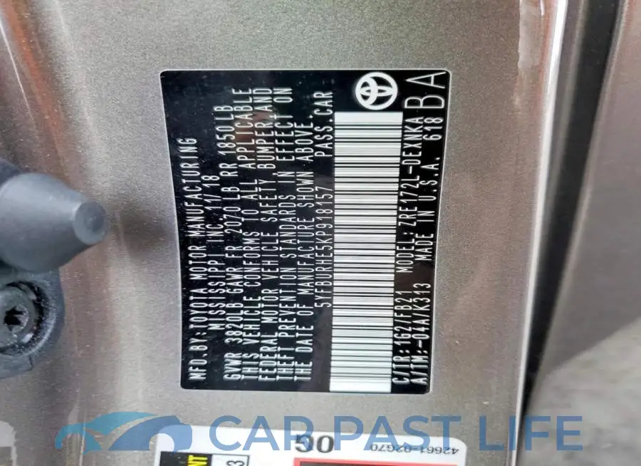 5YFBURHE5KP918157# 12
