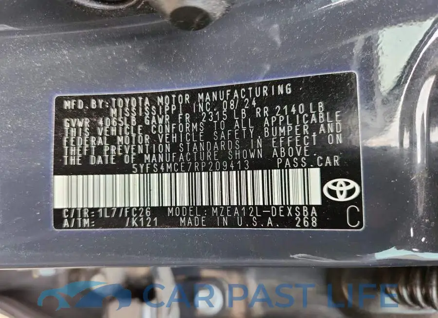 5YFS4MCE7RP209413# 12