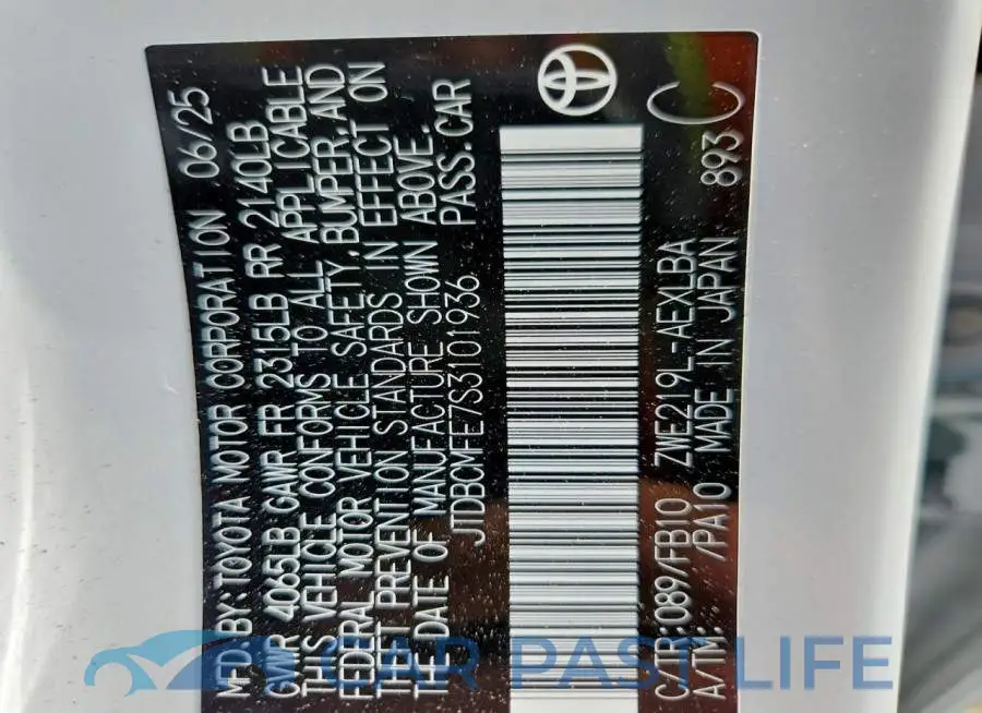JTDBCMFE7S3101936# 13