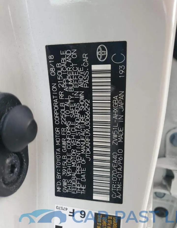 JTDKARFU9J3066292# 12