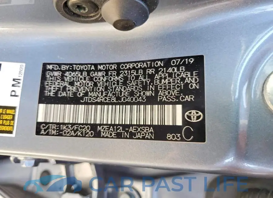 JTDS4RCE8LJ040043# 12