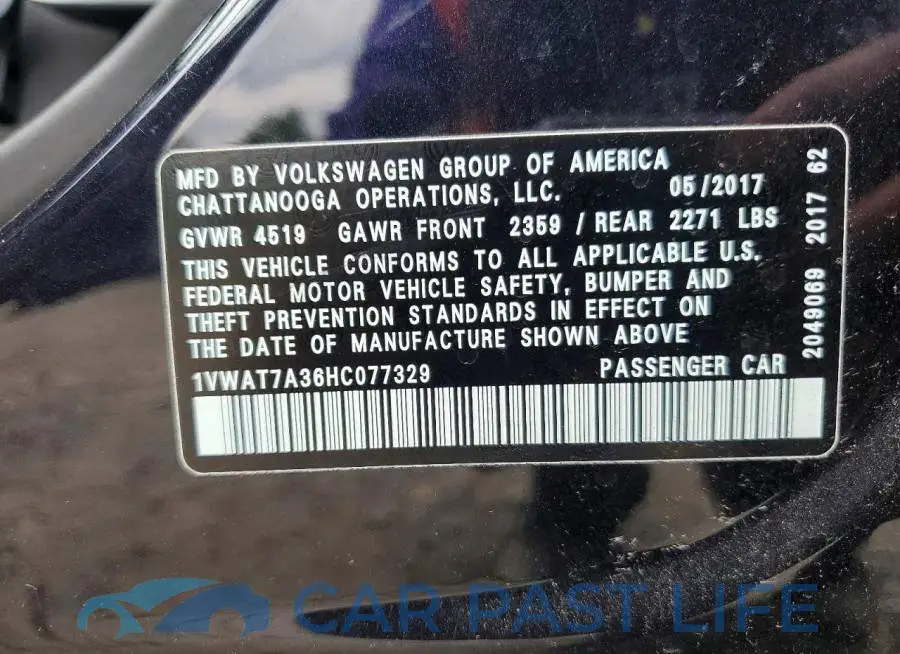 1VWAT7A36HC077329# 12