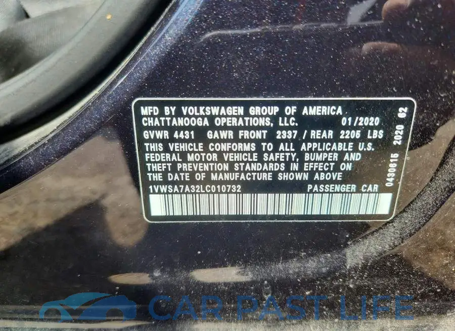 1VWSA7A32LC010732# 13