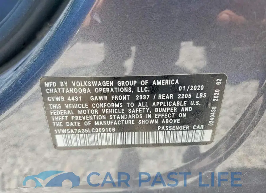 1VWSA7A35LC009106# 13