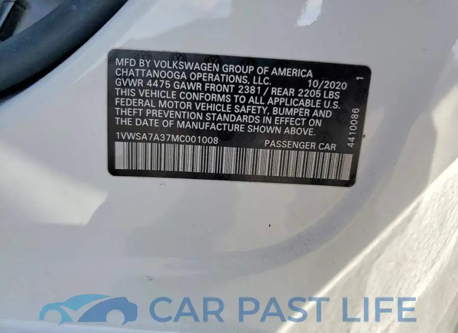 1VWSA7A37MC001008# 12