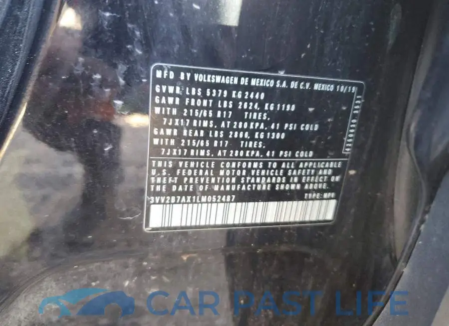 3VV2B7AX1LM052487# 13