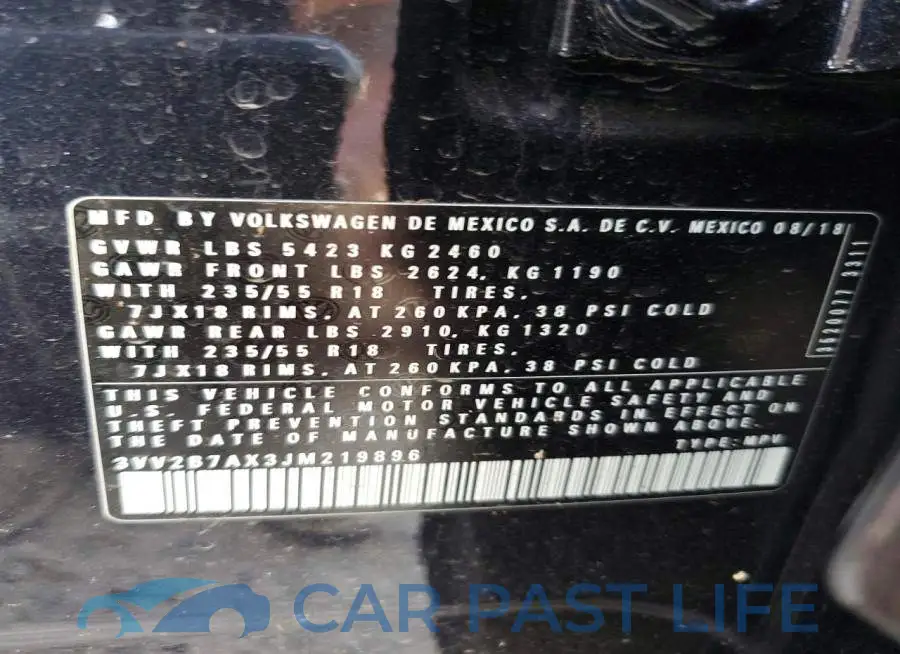 3VV2B7AX3JM219896# 13