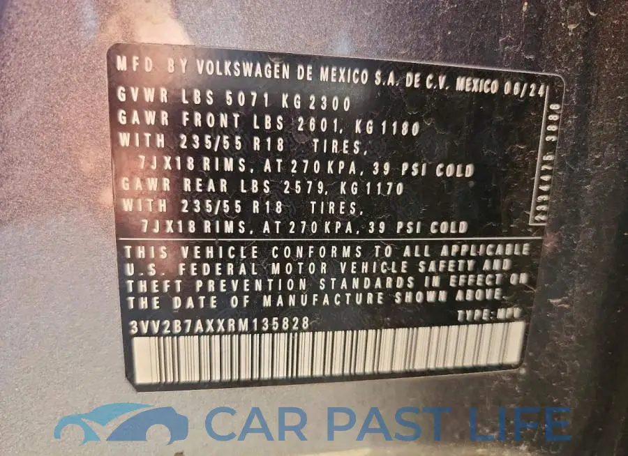 3VV2B7AXXRM135828# 13