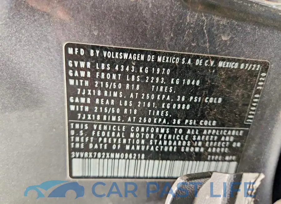 3VVRX7B2XNM096218# 14