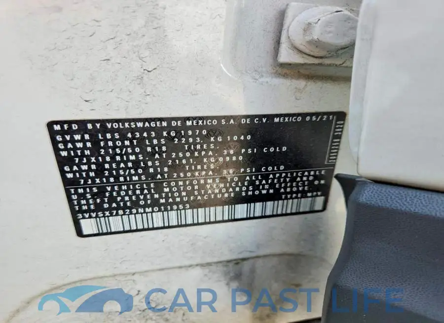 3VVSX7B29NM011953# 13