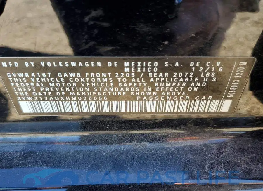 3VW217AUXHM036056# 13