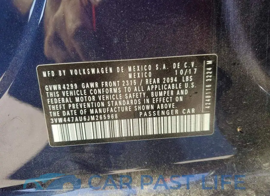 3VW447AU6JM265968# 13