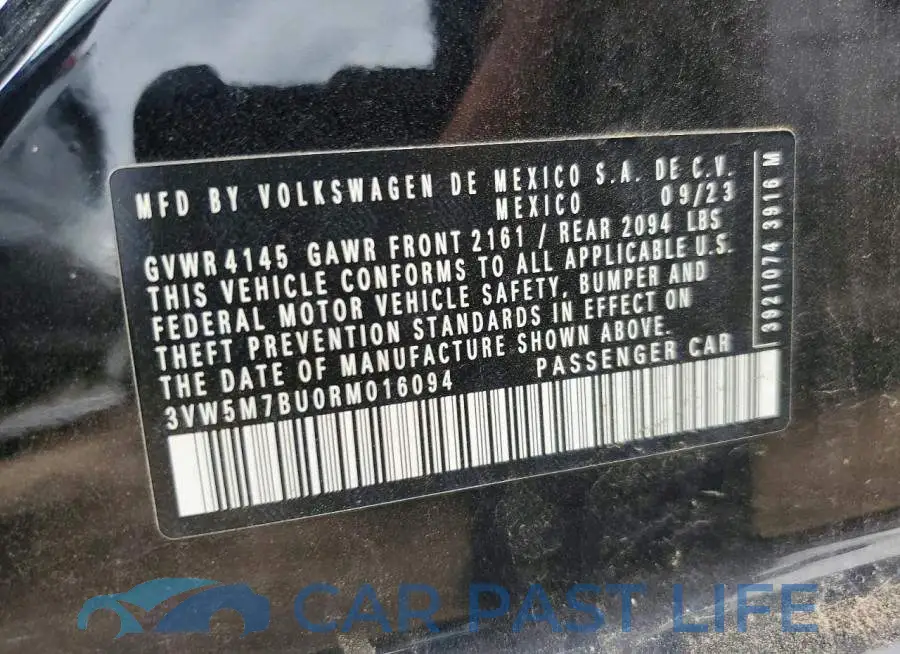 3VW5M7BU0RM016094# 12