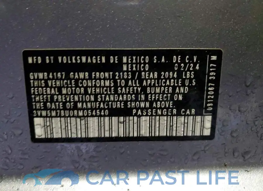 3VW5M7BU0RM054540# 13