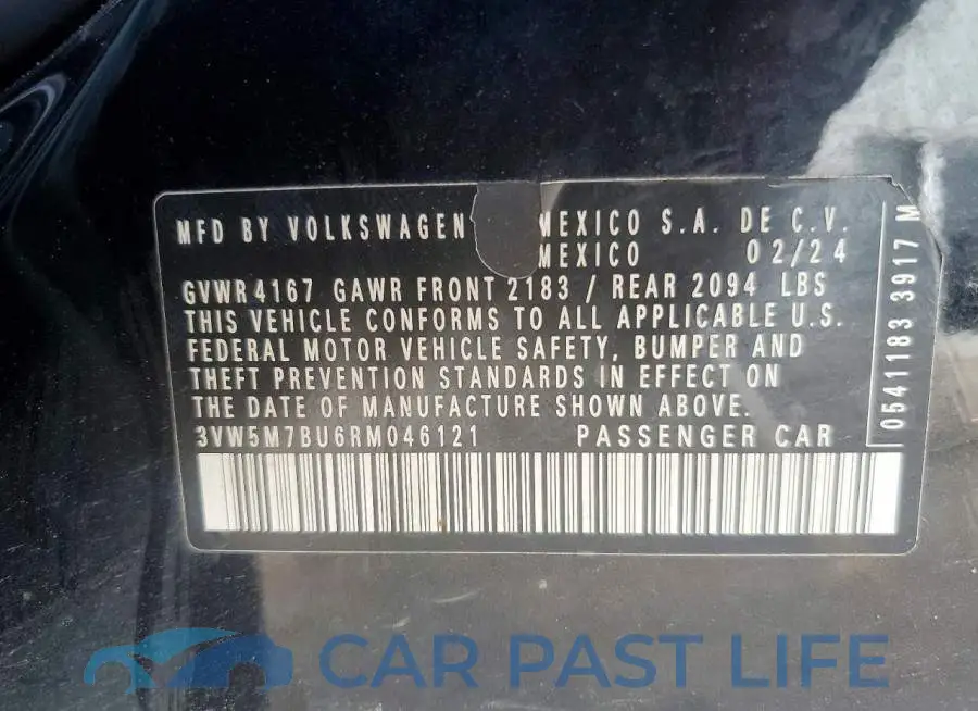 3VW5M7BU6RM046121# 12