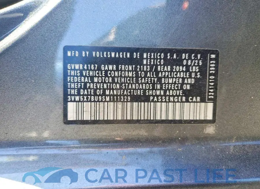 3VW5X7BU9SM111329# 12