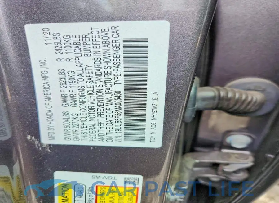 19UUB6F56MA005450# 12