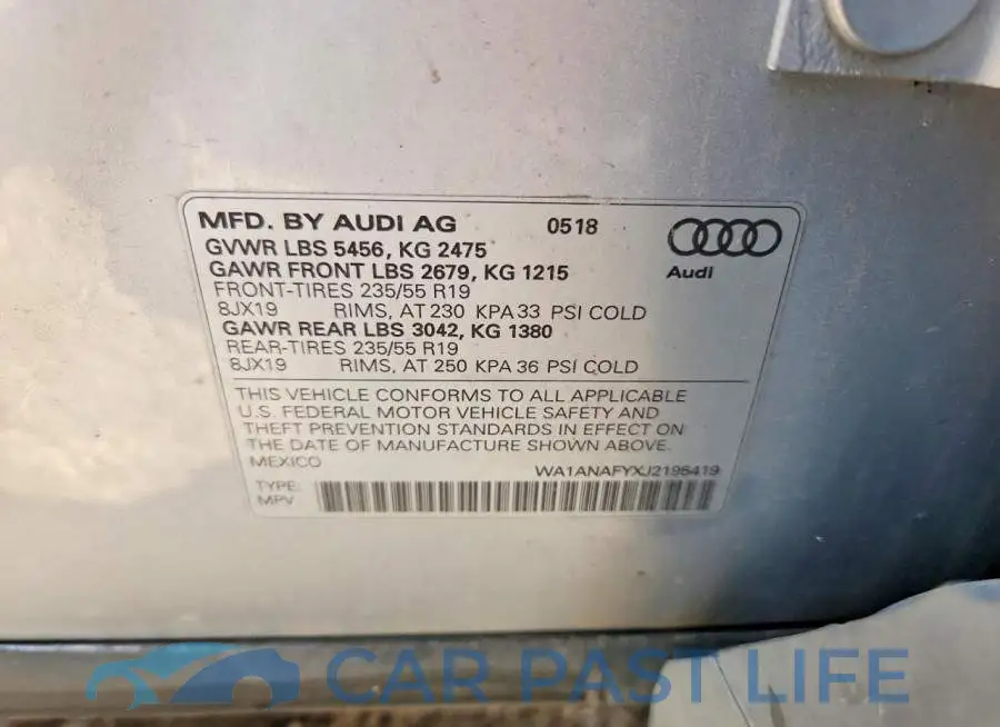 WA1ANAFYXJ2195419# 14