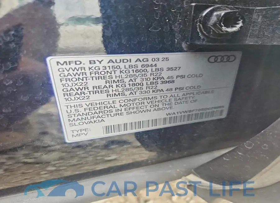 WA1VWBF70SD029895# 14